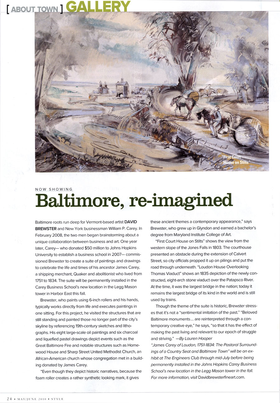David Brewster, Baltimore Style Magazine, June 2010